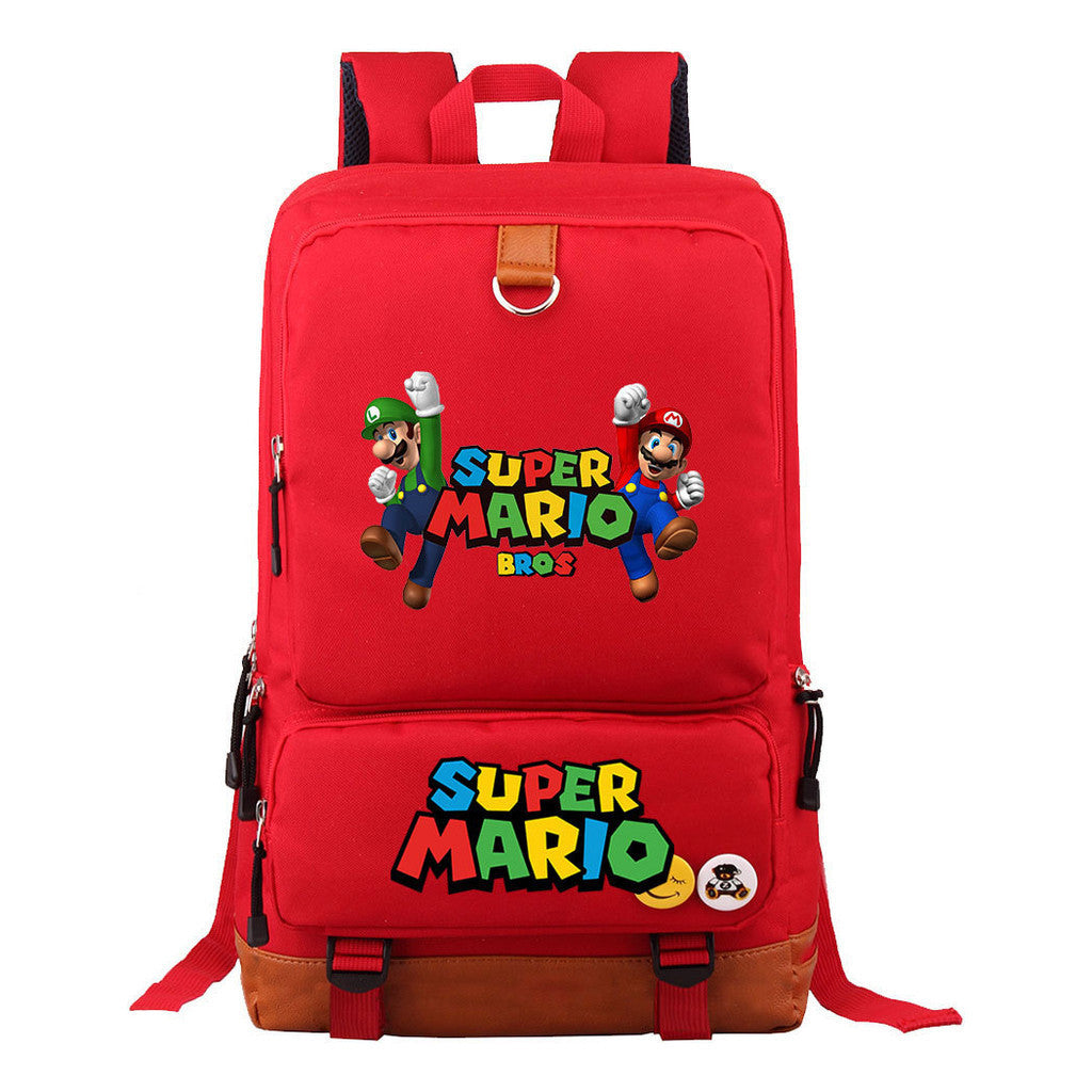 Super Mario Print Youth Student Backpack, Travel Bag, Men's And Women's Backpack