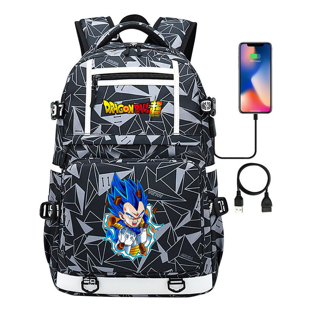 Seven Dragon Ball Usb Youth Student School Bag Men's And Women's Backpack Leisure Travel Bag