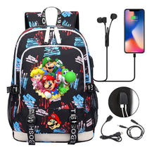 Super Mario Usb Youth School Bag Men's And Women's Leisure Sports Backpack