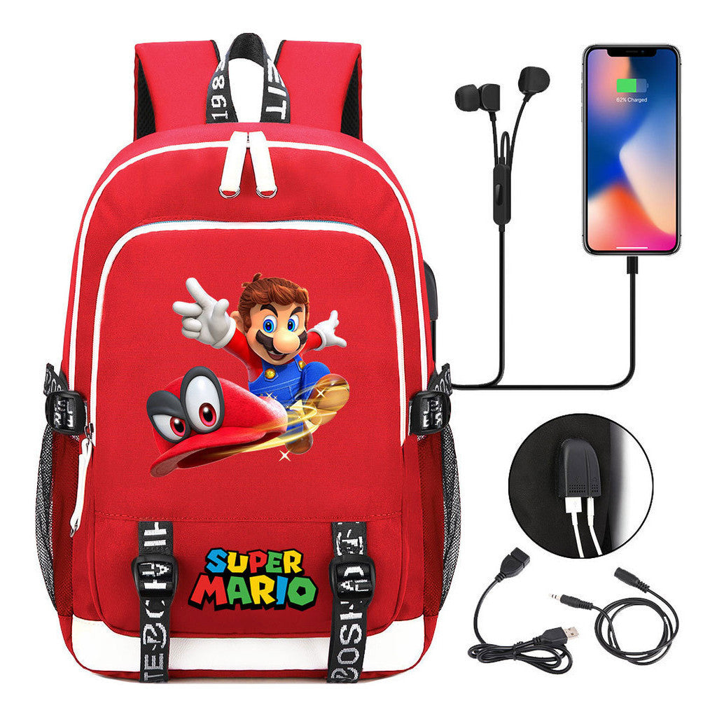 Usb Youth Student Backpack For Men And Women's Leisure Sports Backpack