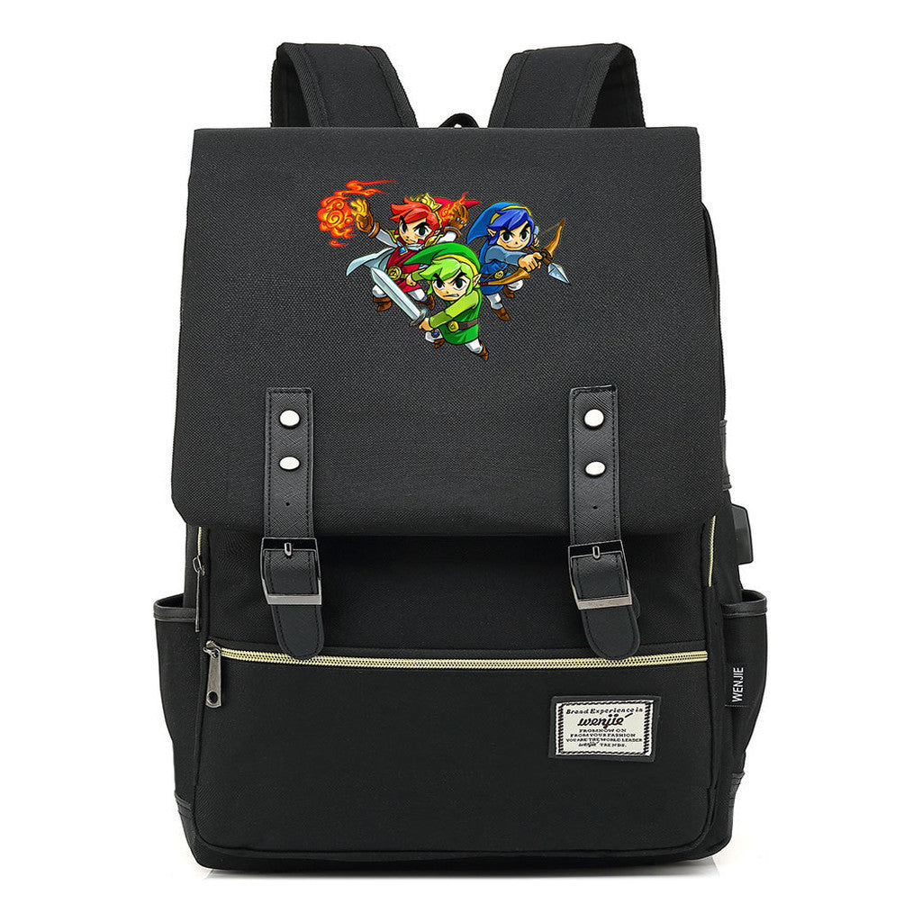 The Tears Of The Kingdom Of Zelda Game Printed Student Backpack Usb Men's And Women's Casual Backpack