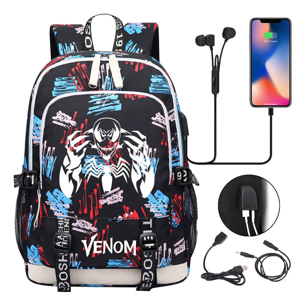Youth Student Backpack Usb Men's And Women's Leisure Backpack