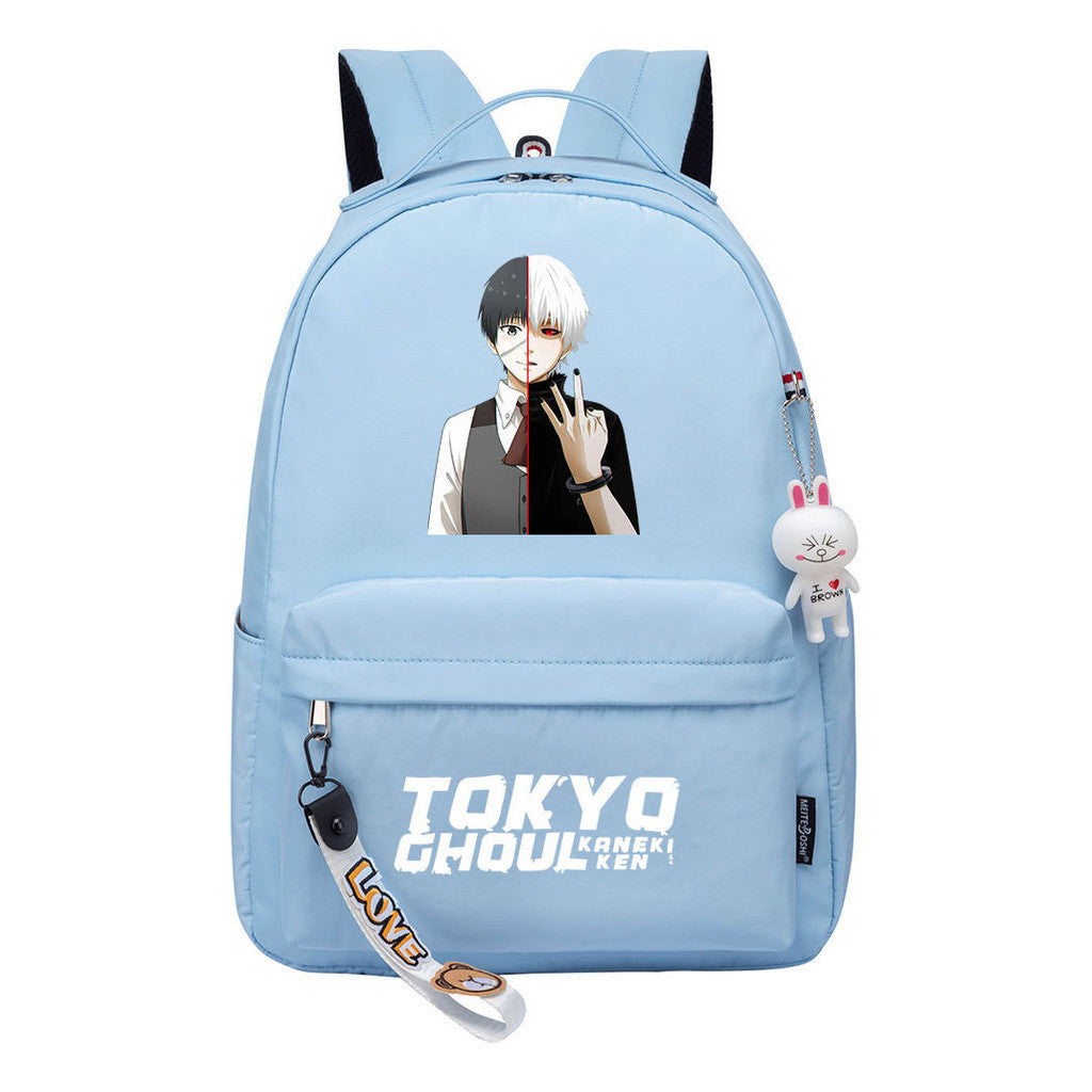 Manga Printed Teenage Student Backpack, Casual Bag, Girl Backpack