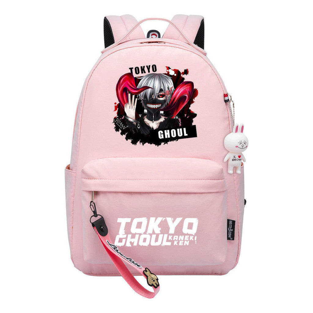 Manga Printed Teenage Student Backpack, Casual Bag, Girl Backpack