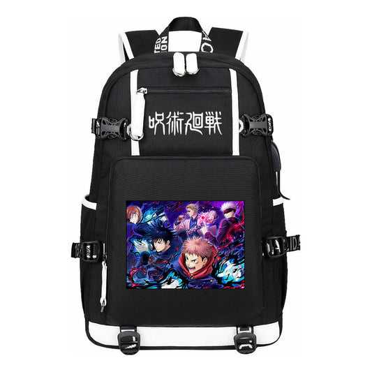 Printed Usb Youth Student Backpack Men And Women's Leisure Large Capacity Travel Backpack