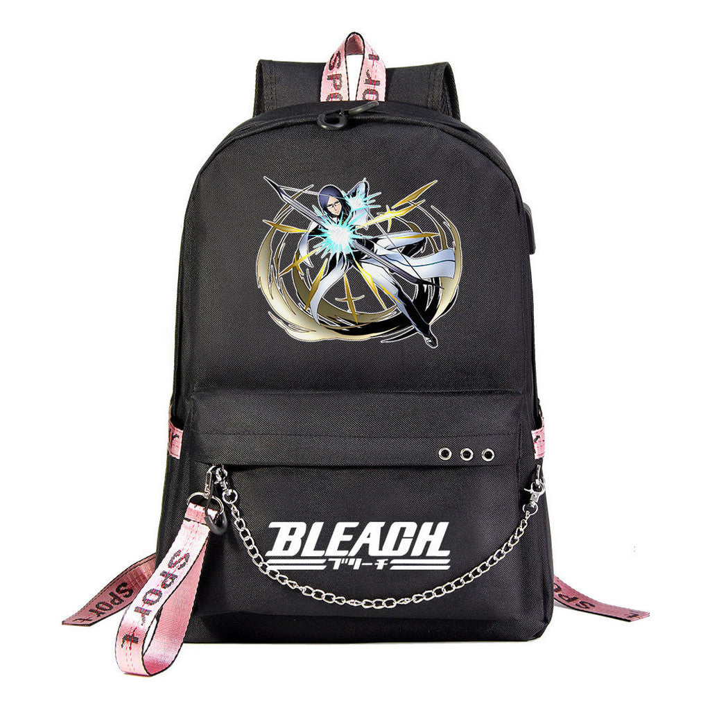 Death Print Usb Youth Student Backpack For Men And Women's Leisure Travel Backpack