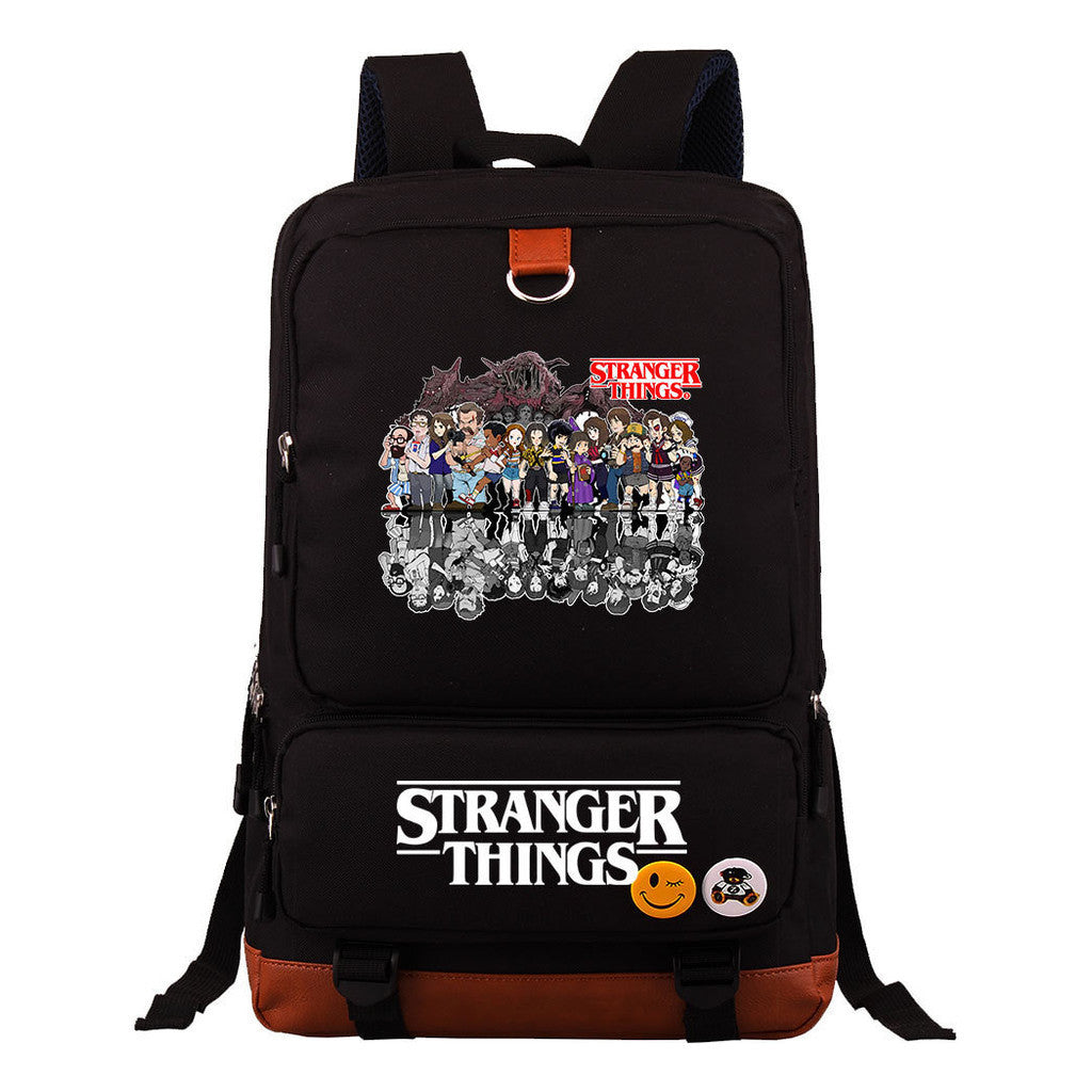 Strange Story Printed Youth Student School Bag Large Capacity Travel Bag Men's And Women's Backpack