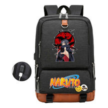Naruto Print Usb Youth Backpack Leisure Travel Backpack