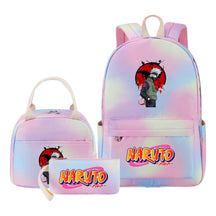 Naruto Student Girl Backpack Lunch Bag Three Piece Set Backpack Set