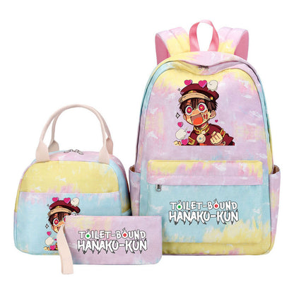 Teenage Student Girl Backpack Lunch Bag Three Piece Set Backpack Set
