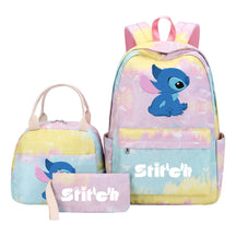 Interstellar Baby Stitch Youth Student Girls School Bag Lunch Bag Three Piece Set Backpack Set