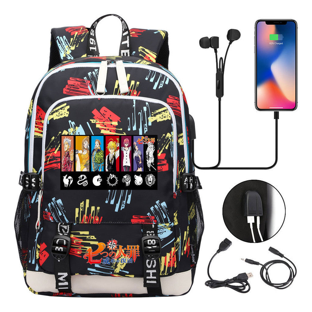 Junior Student Backpack Usb Leisure Backpack For Boys And Girls