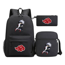 Anime Naruto Starry Sky Youth School Bag Three Piece Set For Boys And Girls Backpack Set