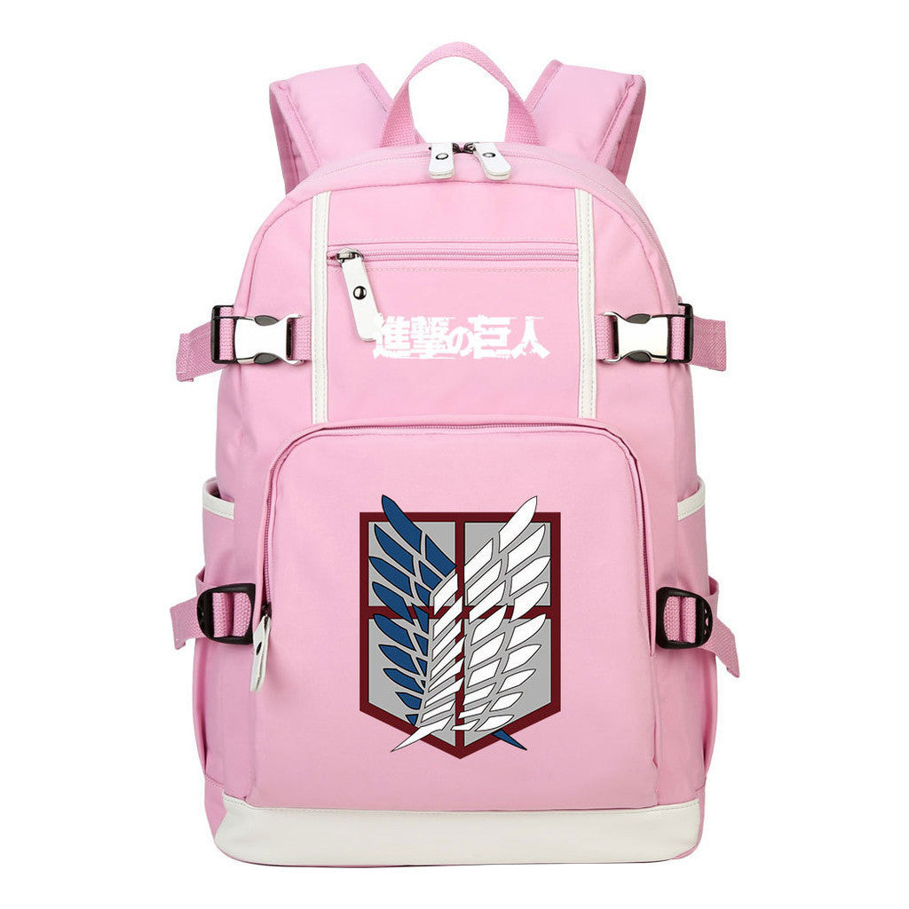 Giant Wings Of Anime Attack, Youth Student School Bag, Men's And Women's Backpack, Leisure Travel Backpack