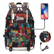 Legend Of Zelda Usb Youth Student Backpack For Leisure Travel Backpack