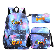 Three piece printed student backpack set for boys and girls, backpack set