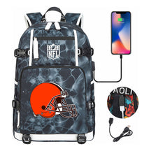 Rugby Team Printed Usb Youth Student Backpack, Leisure Travel Backpack
