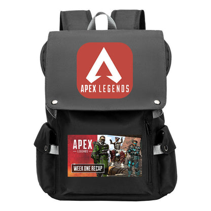 Apex Hero Print Usb Charging Cap Headpiece Student Backpack Leisure Backpack