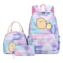 Corner Biology Student School Bag Lunch Bag Three Piece Set Backpack Set