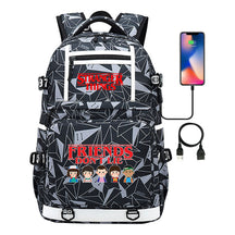 Strange Story Printed Usb Youth Student Backpack For Men And Women's Leisure Travel Backpack