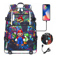 Super Mario Printed Teenage Student Backpack With Large Capacity For Men And Women's Leisure Travel Backpack