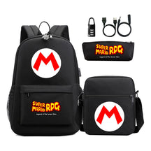 Usb Password Lock Youth Student Backpack Three Piece Set For Men And Women Backpacks