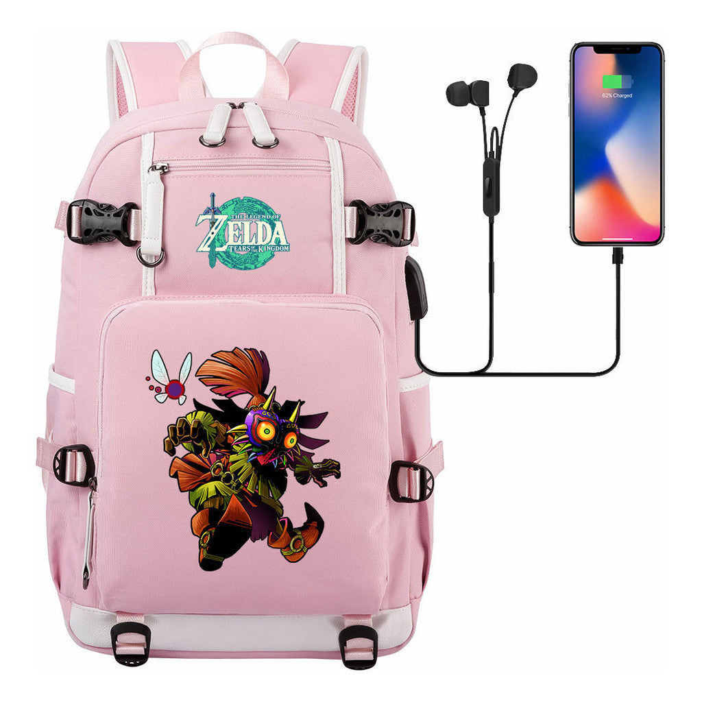 Printed Backpack For Men And Women With Large Capacity Leisure Travel Backpack