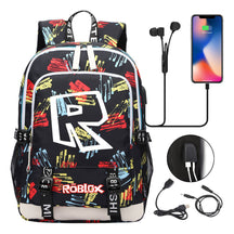 Printed Youth Student Backpack Usb Casual Backpack