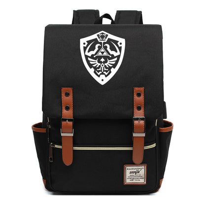 Game The Tear Seal Of The Kingdom Of Zelda Student Backpack Usb Men's And Women's Leisure Backpack