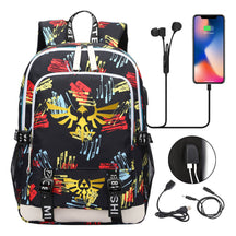 Golden Usb Youth Student Backpack For Leisure Sports Backpack