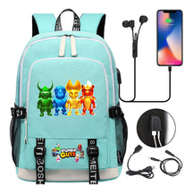 Printed Youth Student Backpack Usb Casual Backpack