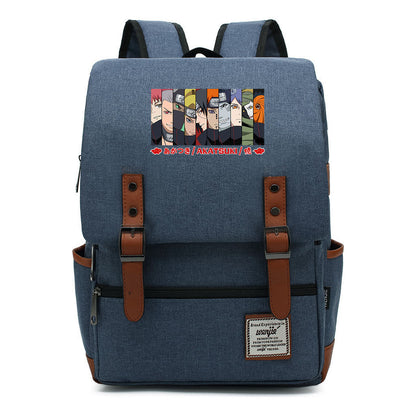 Naruto Printed Student Backpack Casual Belt Buckle Classic Backpack