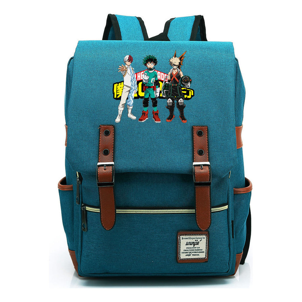 Animation My Hero College Prints Schoolbags For Young Students And Classic Backpacks With Belt Buckles For Men And Women.