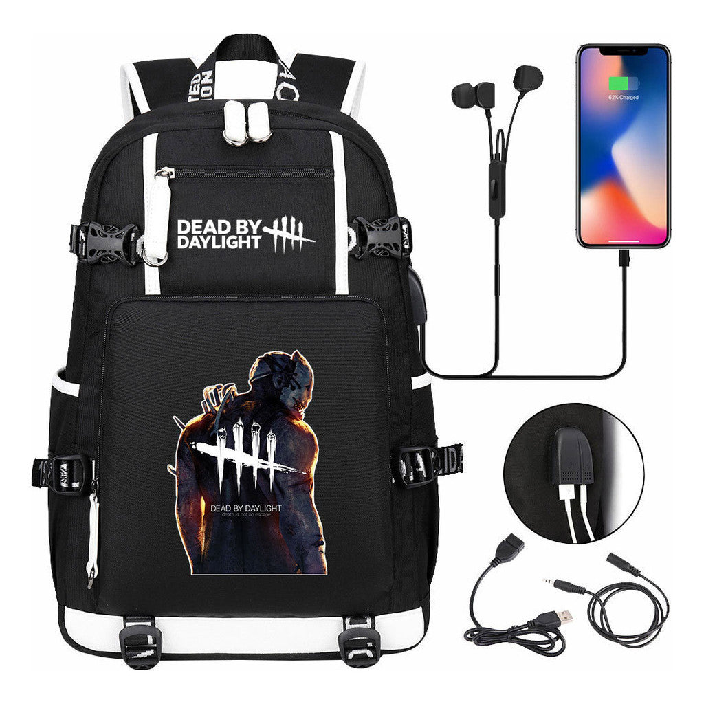 Game Dawn Print Usb Youth Student Backpack For Men And Women's Leisure Travel Backpack