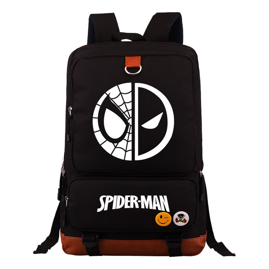 Superhero Printed Youth Student Backpack With Large Capacity Travel Bag, Men's And Women's Backpack