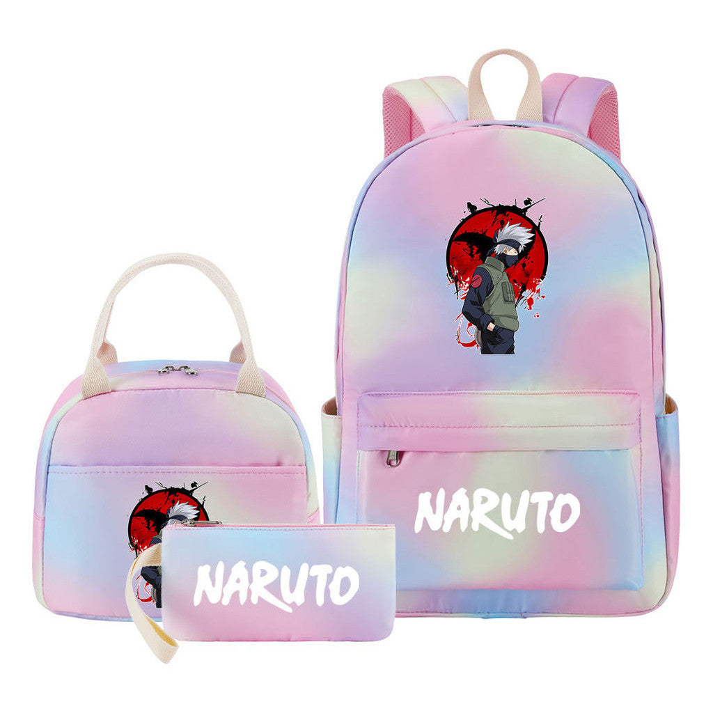 Naruto Girls School Bag Lunch Bag Three Piece Set Backpack Set