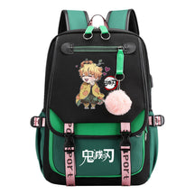 Cartoon Fashion Usb Youth School Bag For Boys And Girls Casual Ribbon Flip Backpack