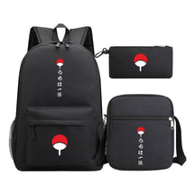 Anime Naruto Starry Sky Youth School Bag Three Piece Set For Men And Women Backpack Set