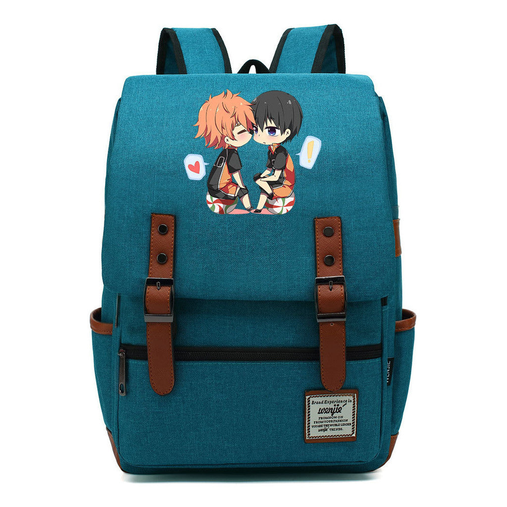 Volleyball Youth Printed Student School Bag Casual Belt Buckle Classic Backpack