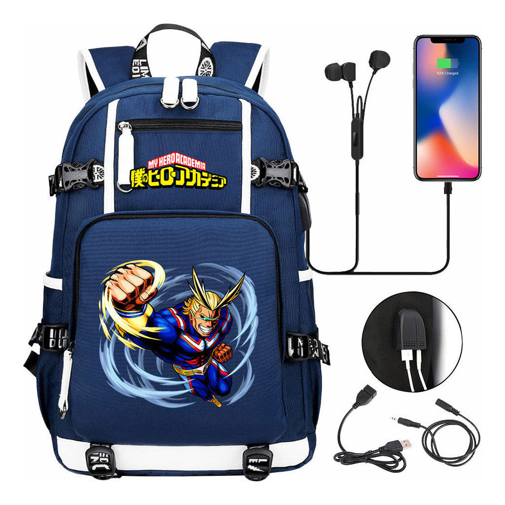 My Heroes Academy Usb Youth Student Backpack For Men And Women's Travel Backpacks