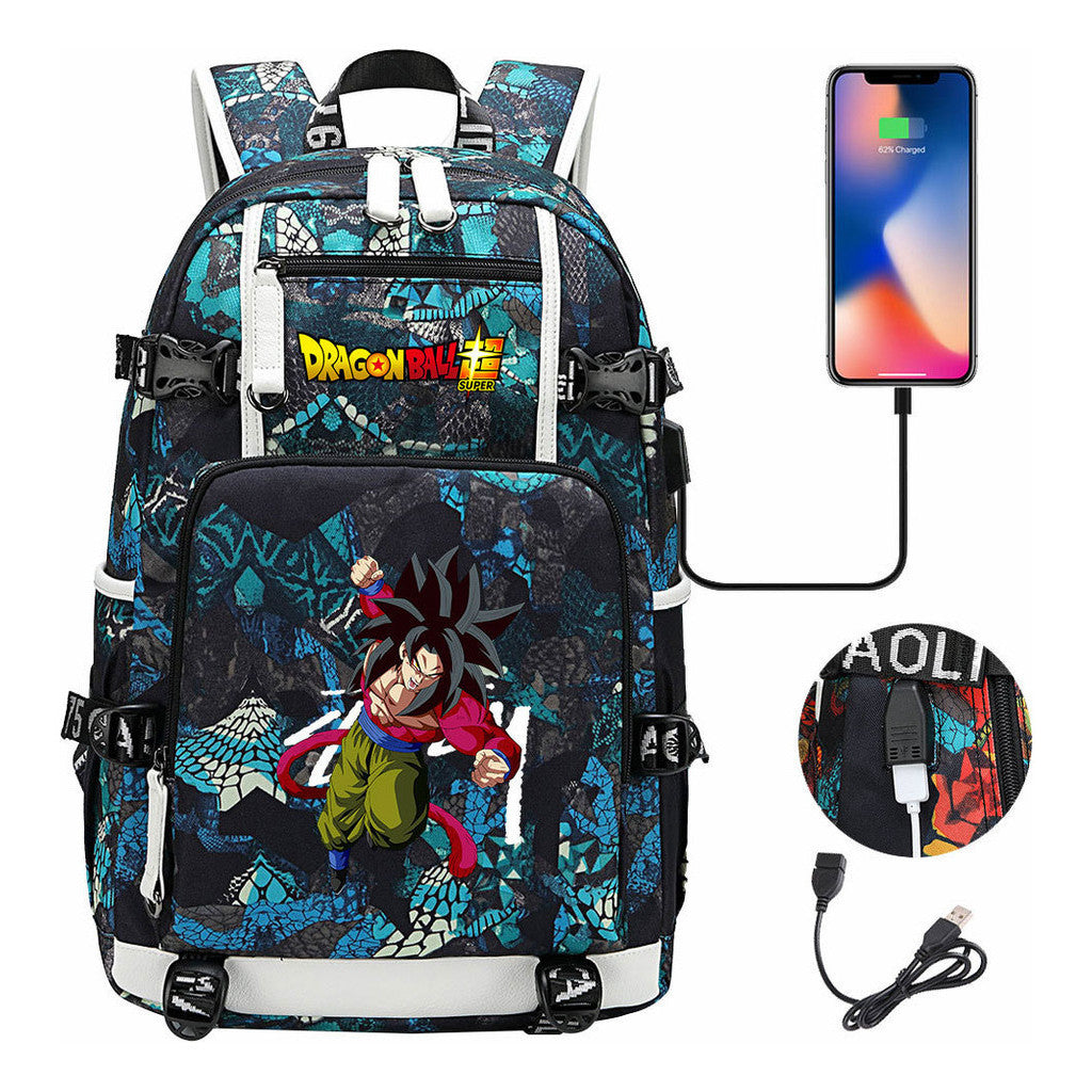 Fashionable Sun Wukong Usb Large Capacity Student Backpack For Leisure Travel Backpack