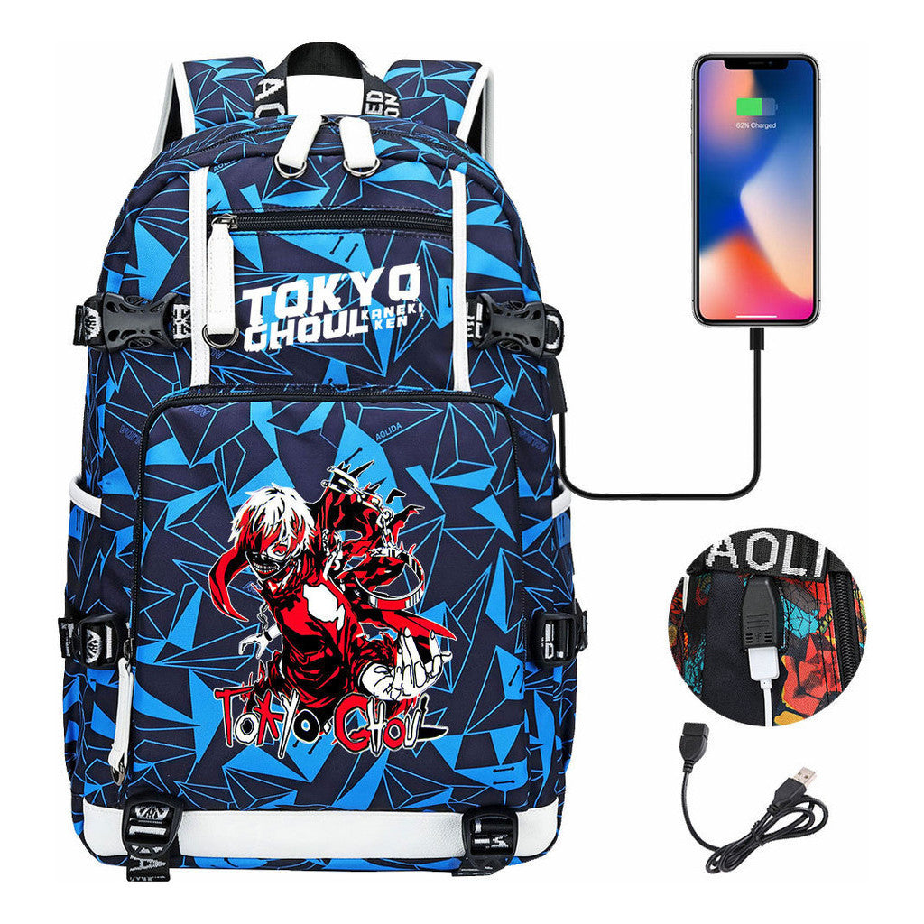Usb Large Capacity Student Backpack For Leisure Travel Backpack
