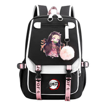 Comic Cartoon Fashion Usb Youth Student Backpack With Casual Woven Strap Flip Back Backpack