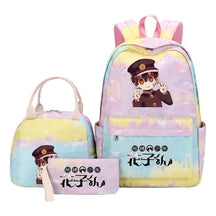 Ground Bound Youth Huazijun Student Girls School Bag Lunch Bag Three Piece Set Backpack Set