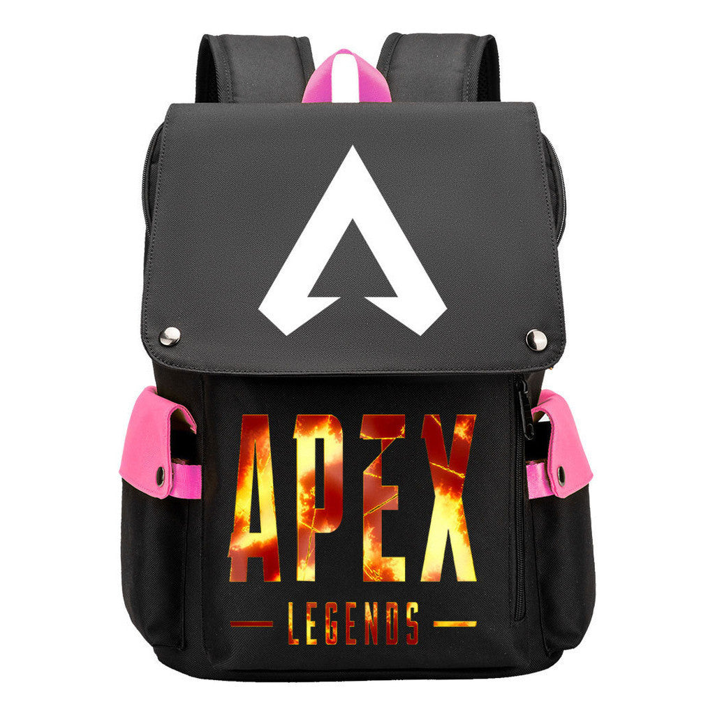 Apex Hero Print Usb Charging Head Youth School Bag Casual Backpack