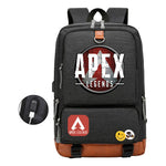 Apex Hero Print Usb Youth School Bag Travel Backpack
