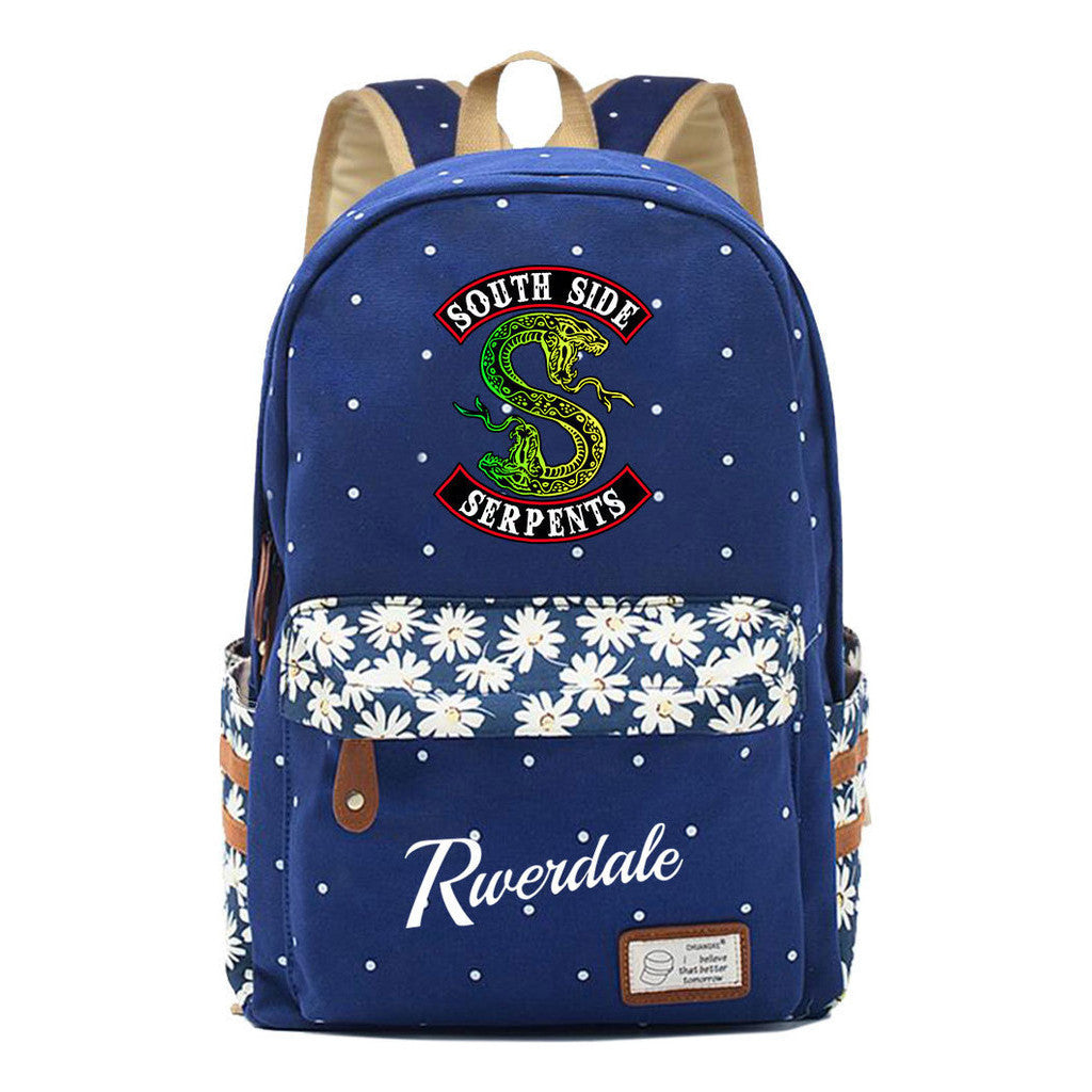 Valley Town Printed Youth School Bag Fashion Casual Backpack
