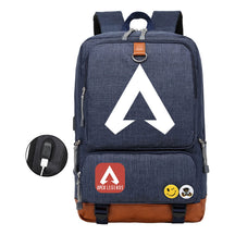 Apex Hero Print Usb Youth School Bag Travel Backpack