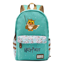School Of Witchcraft And Wizardry Student Backpack With Floral Canvas Backpack