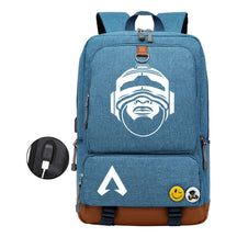Apex Hero Print Usb Student Backpack For Leisure Travel Backpack